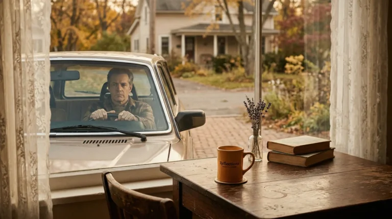 worried man sitting in car